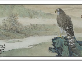郑路迅工笔鹰《回首暮云平》