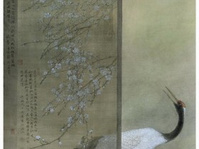 郑路迅工笔鹤《回首烟云寄一声》