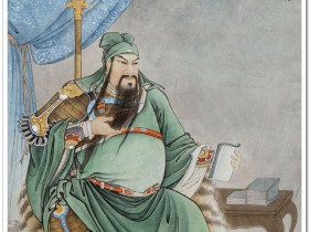 郑路迅工笔关羽《夜读春秋》
