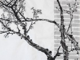 郑路迅写意画《傲雪迎春》