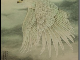 郑路迅工笔鹰《傲天九万里》