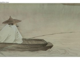 郑路迅工笔《凌烟垂钓客》