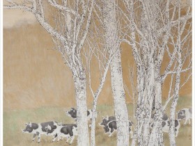 郑路迅工笔《乐游我梦镜湖秋》