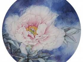 郑路迅工笔牡丹《珠圆玉润》