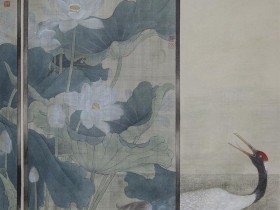 郑路迅工笔鹤《回首烟云》