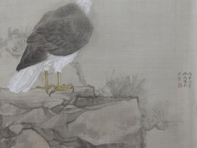 郑路迅工笔鹰《高瞻远瞩》