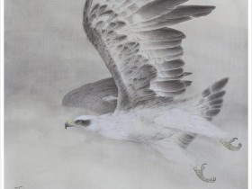 郑路迅工笔鹰《畅游》