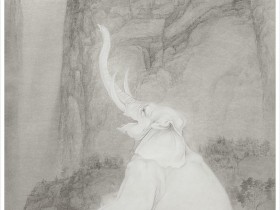 郑路迅工笔大象《天心月圆》