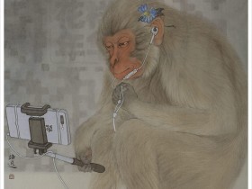 郑路迅工笔猴《时代宠儿》