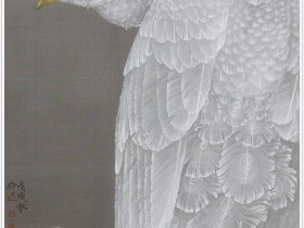 郑路迅工笔孔雀《峨峨楼上妆》