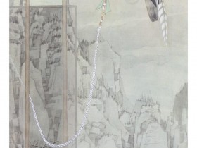 郑路迅工笔鹰《隔水问樵夫》