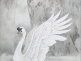 郑路迅工笔《湖光银色》