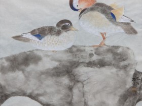 郑路迅工笔《相濡以沫》