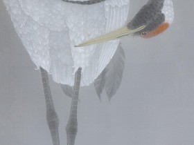 郑路迅工笔鹤《虽至蓬瀛亦思乡》