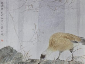 郑路迅工笔《独与蜗牛夜争席》