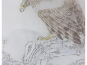 郑路迅工笔鹰《複去逍遙天地噓》