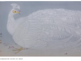 郑路迅工笔孔雀《遨游四海求其凰》