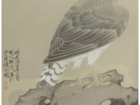 郑路迅工笔鹰《敢向春秋討勇驍》
