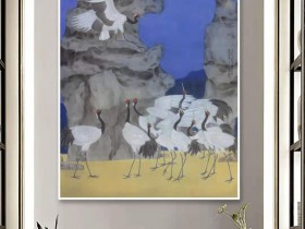 郑路迅工笔鹤《白玉为羽》