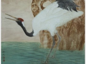 郑路迅工笔鹤《鹤啸九天》