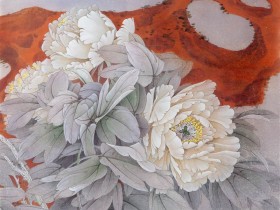 郑路迅工笔牡丹《云想衣裳花想容》