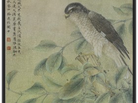 郑路迅工笔鹰《边城秋气》