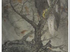 郑路迅工笔鹰【边城金秋】