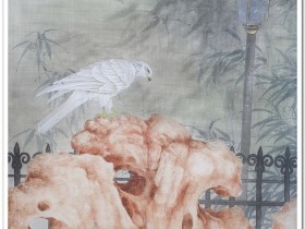 郑路迅工笔鹰《蓦然回首》