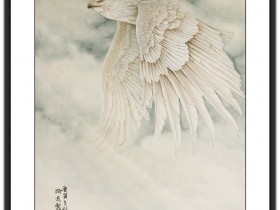 郑路迅工笔鹰《风云雄起》