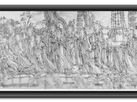 郑路迅临吴道子(传)八十七神仙图卷