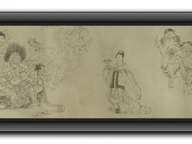 郑路迅工笔《白描送子天王图》