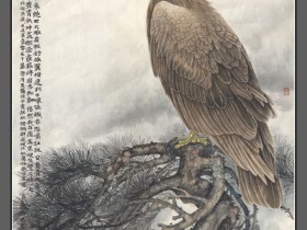 郑路迅工笔鹰《高瞻远瞩》
