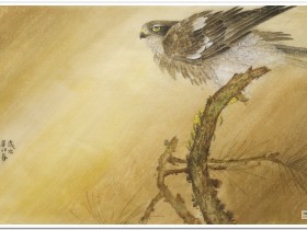 郑路迅工笔鹰《如金》