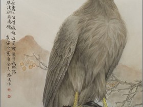 郑路迅工笔鹰《逢秋》