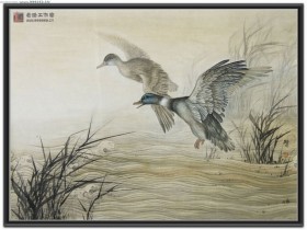 郑路迅工笔鸭子《春江水暖鸭先知》