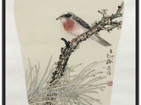 郑路迅写意画芭蕉扇小品5幅