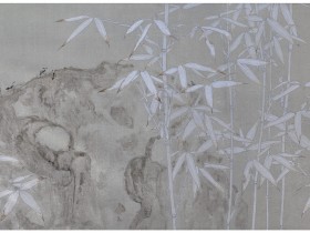 黄海丽工笔《竹林逸趣》