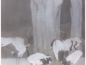 云根渡鹤 ——郑路迅画石和鹤