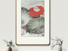 郑路迅工笔《 六月西湖艳如火》