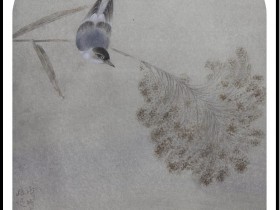 郑路迅工笔《芦花浅水边》