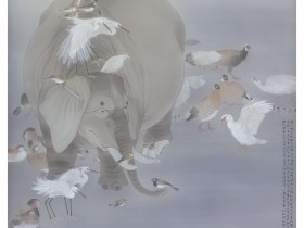 郑路迅工笔《登春台之熙熙兮》