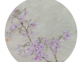 郑路迅没骨翠丝海棠《探春》