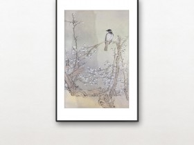 郑路迅工笔《独自不疑寒》