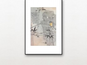 郑路迅工笔《轻筠抱虚》