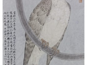 郑路迅工笔鹰《傲世苍穹》
