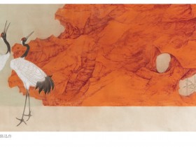 郑路迅工笔鹤《鸿运当头》