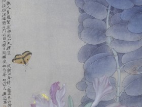 郑路迅工笔《紫荆花开蝶满园》