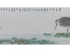 郑路迅小写意花鸟《闲羽幽篁里》系列