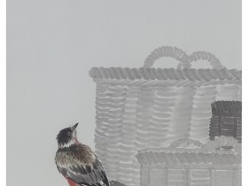 郑路迅小写意花鸟《振翅山根端》系列